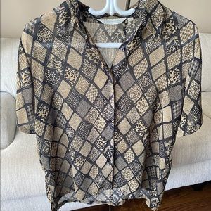 Geometric print blouse